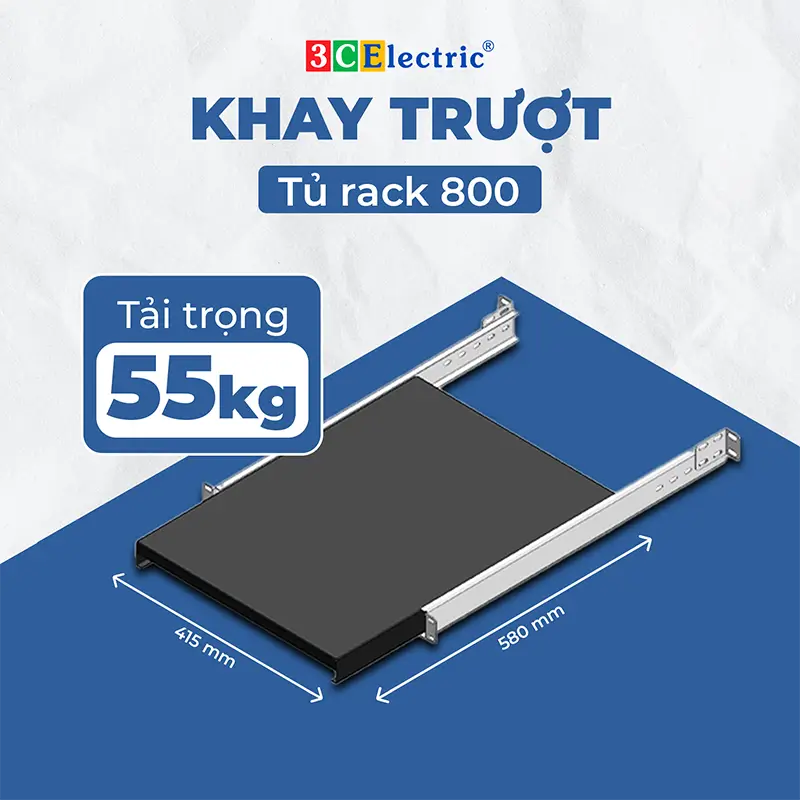 Khay trượt cho tủ rack sâu 800 (Slide) (415 x D580mm)