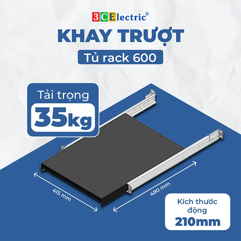 Khay trượt cho tủ rack sâu 600 (Slide) (415 x D480 mm)