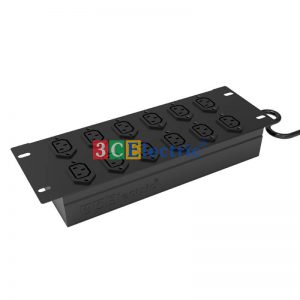 Ổ điện 19inch, 12 ổ cắm C13, dây cáp nguồn 3 mét