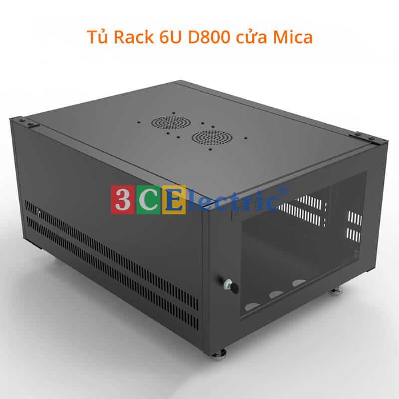 Tủ Rack 6U D800 (tuỳ chọn tự đứng hoặc treo tường)