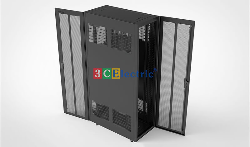 bản vẽ 3D tủ rack 45U D1200 cho data center