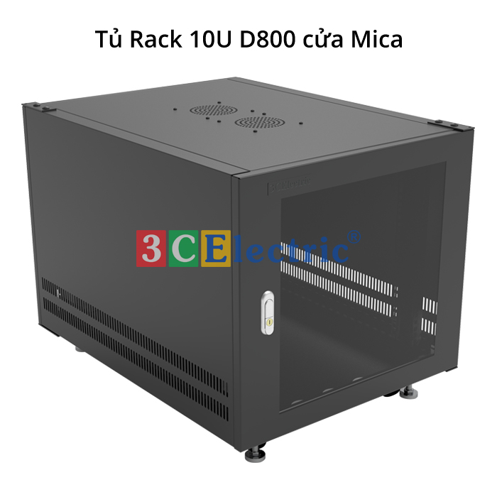 Tủ Rack 10U D800 (tuỳ chọn tự đứng hoặc treo tường)