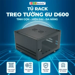 tủ rack 6u d600 treo tường