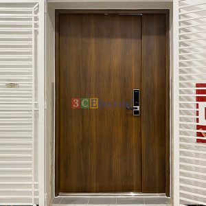 cửa chống cháy vân gỗ lắp tại Quảng Ninh