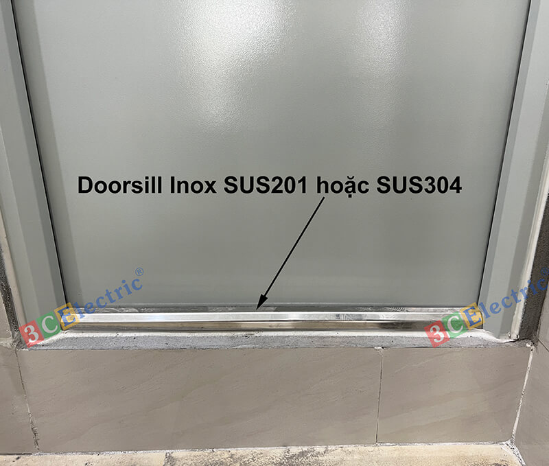 Doorsill inox cho cửa chống cháy