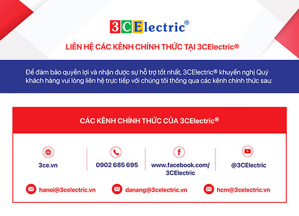 Liên hệ các kênh chính thức của 3CElectric