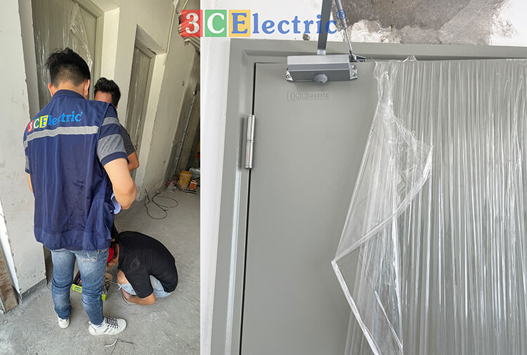 3CElectric lắp đặt cửa chống cháy