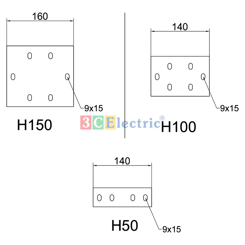 bản vẽ kỹ thuật pad nối thang máng cáp