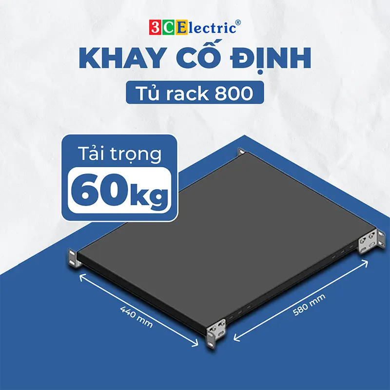 Khay cố định cho tủ rack sâu 800
