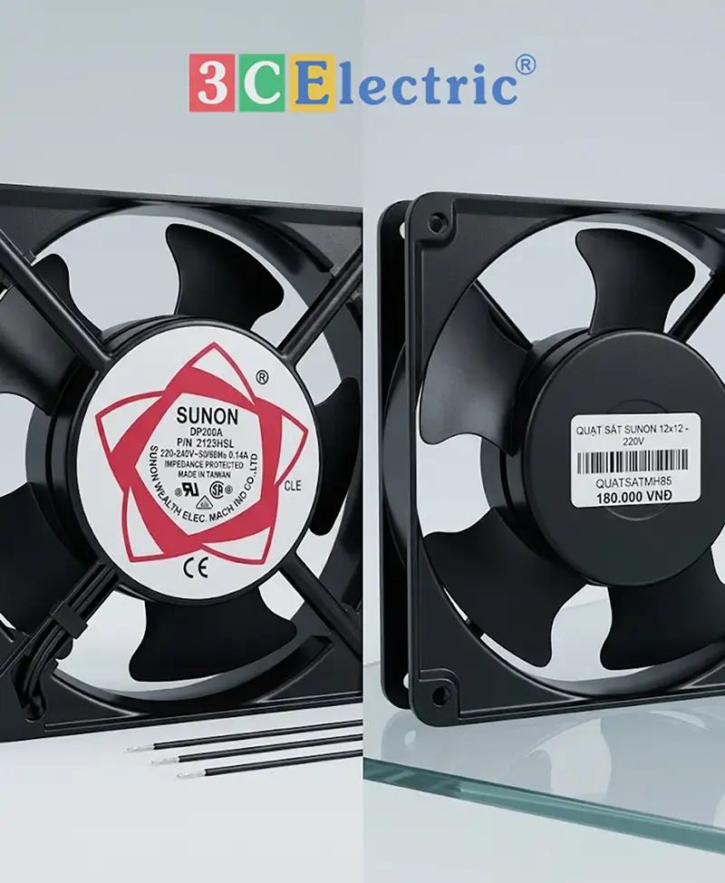 quạt AC 120mm làm mát tủ rack quạt làm mát tủ rack