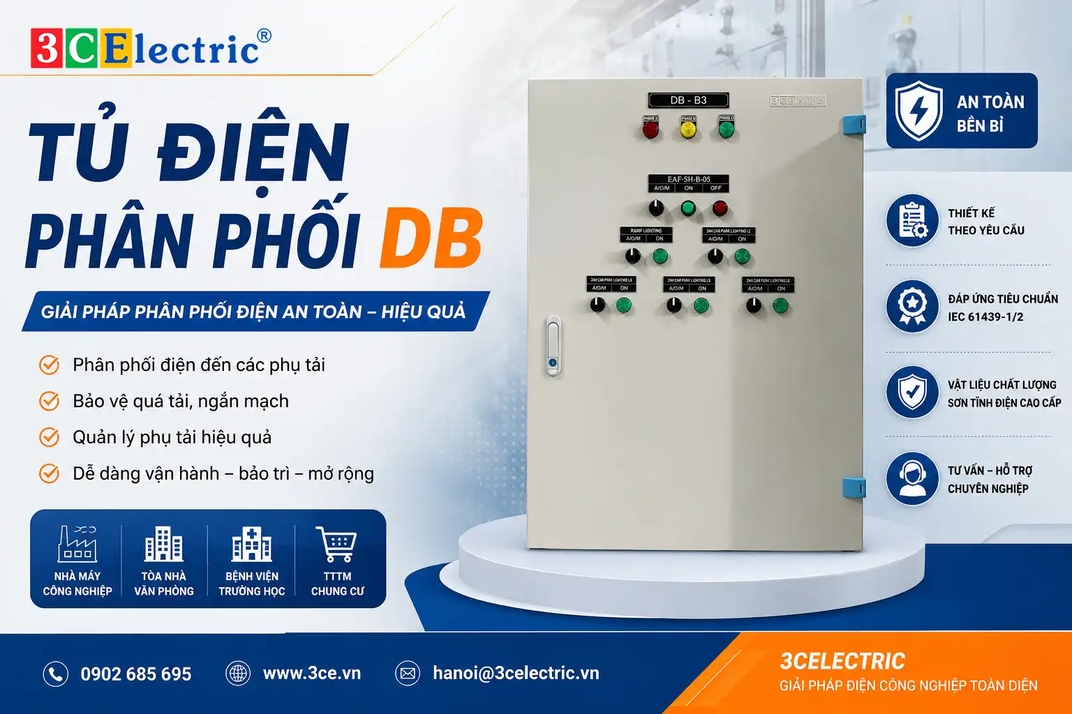 Tủ Điện Phân Phối DB Là Gì? Giải Pháp Phân Phối Điện An Toàn