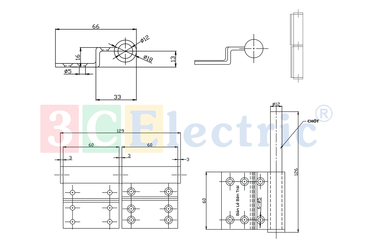 bản vẽ bản lề Bản vẽ bản lề chịu nhiệt cho cửa chống cháy