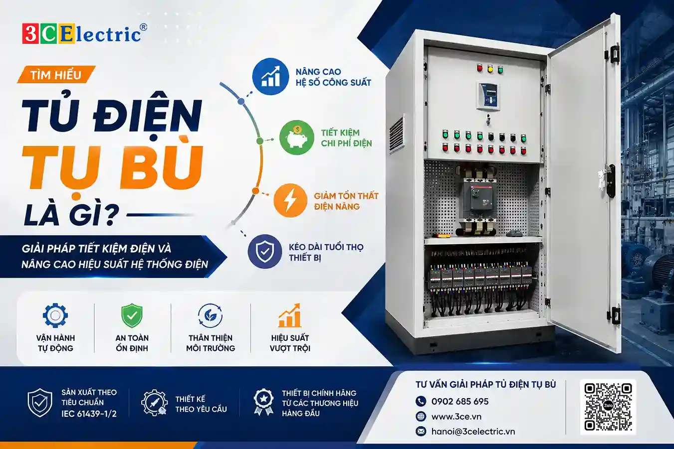 Tủ Điện Tụ Bù Là Gì? Cấu Tạo, Nguyên Lý Và Ứng Dụng