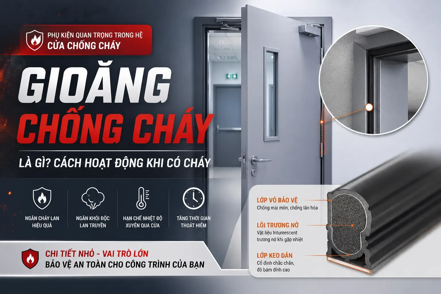 Gioăng Chống Cháy Là Gì? Cách Hoạt Động Khi Có Cháy