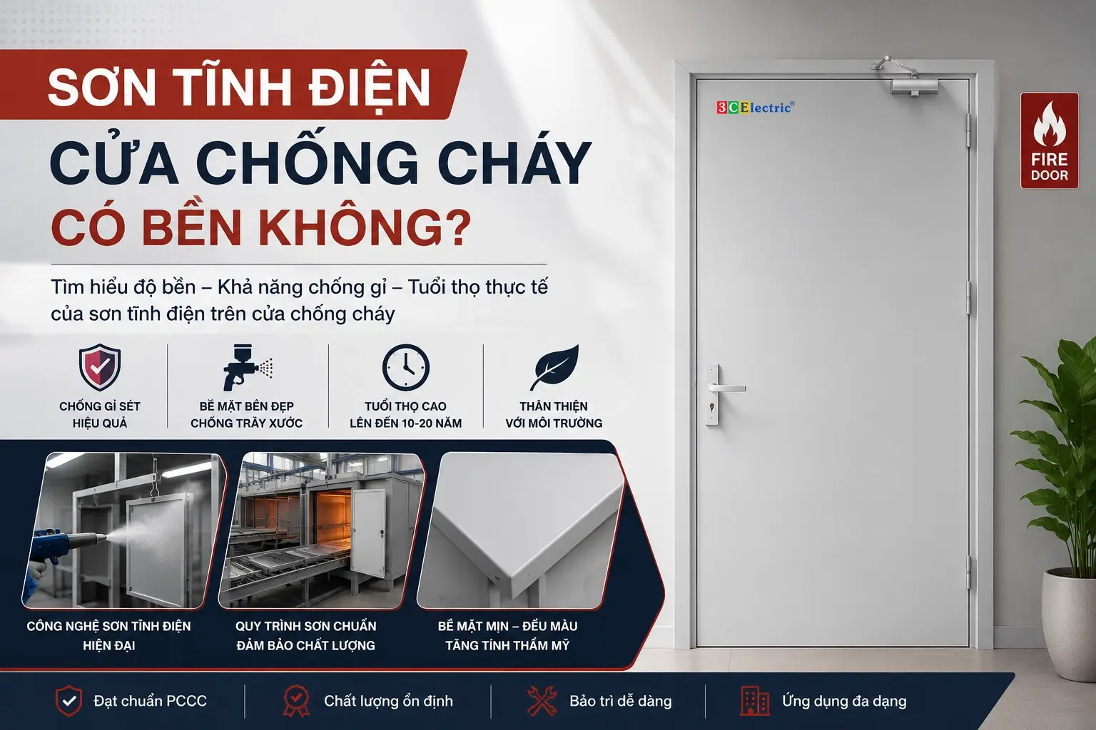 Sơn Tĩnh Điện Trên Cửa Chống Cháy Có Bền Không?
