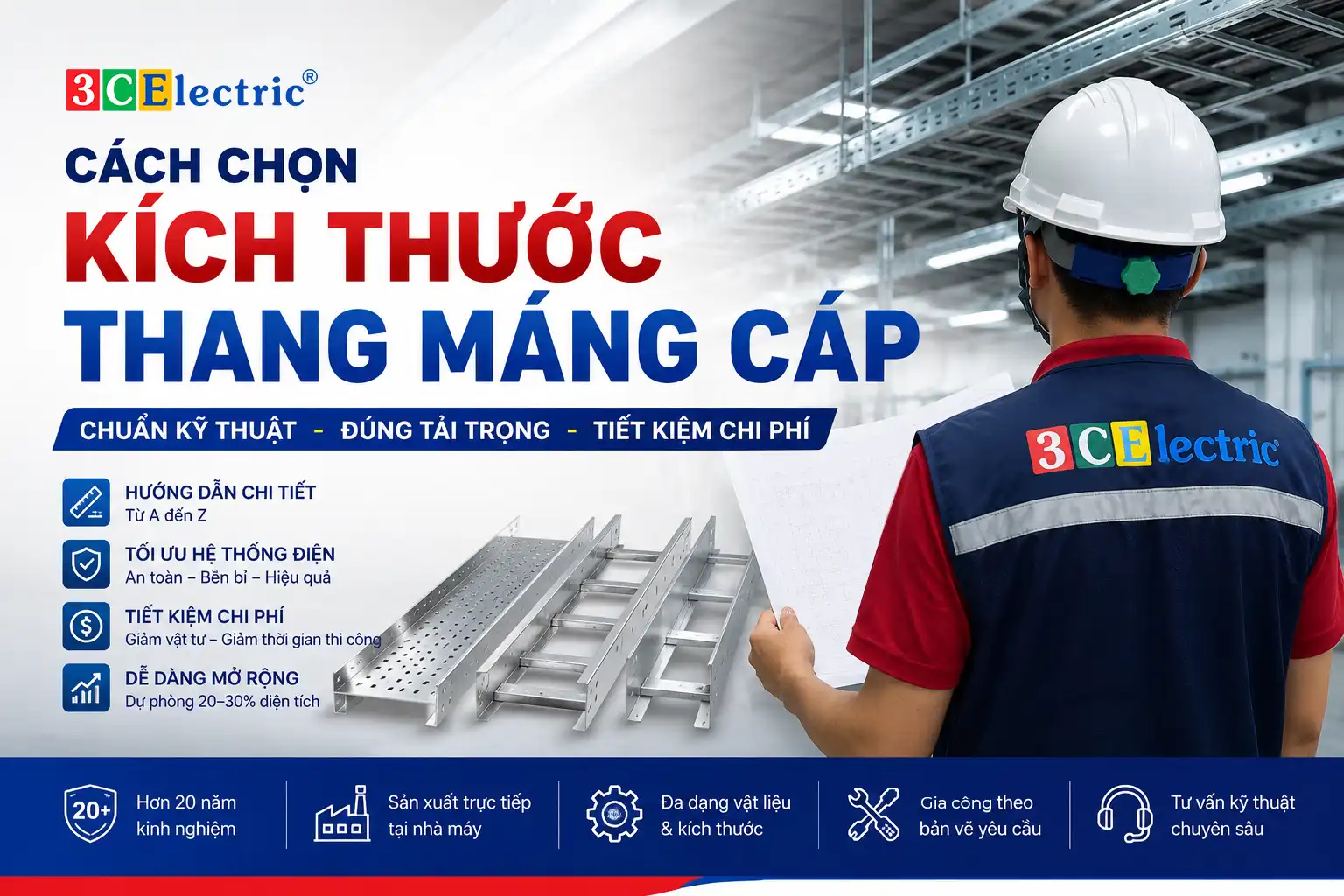Cách Chọn Kích Thước Thang Máng Cáp Chuẩn Kỹ Thuật