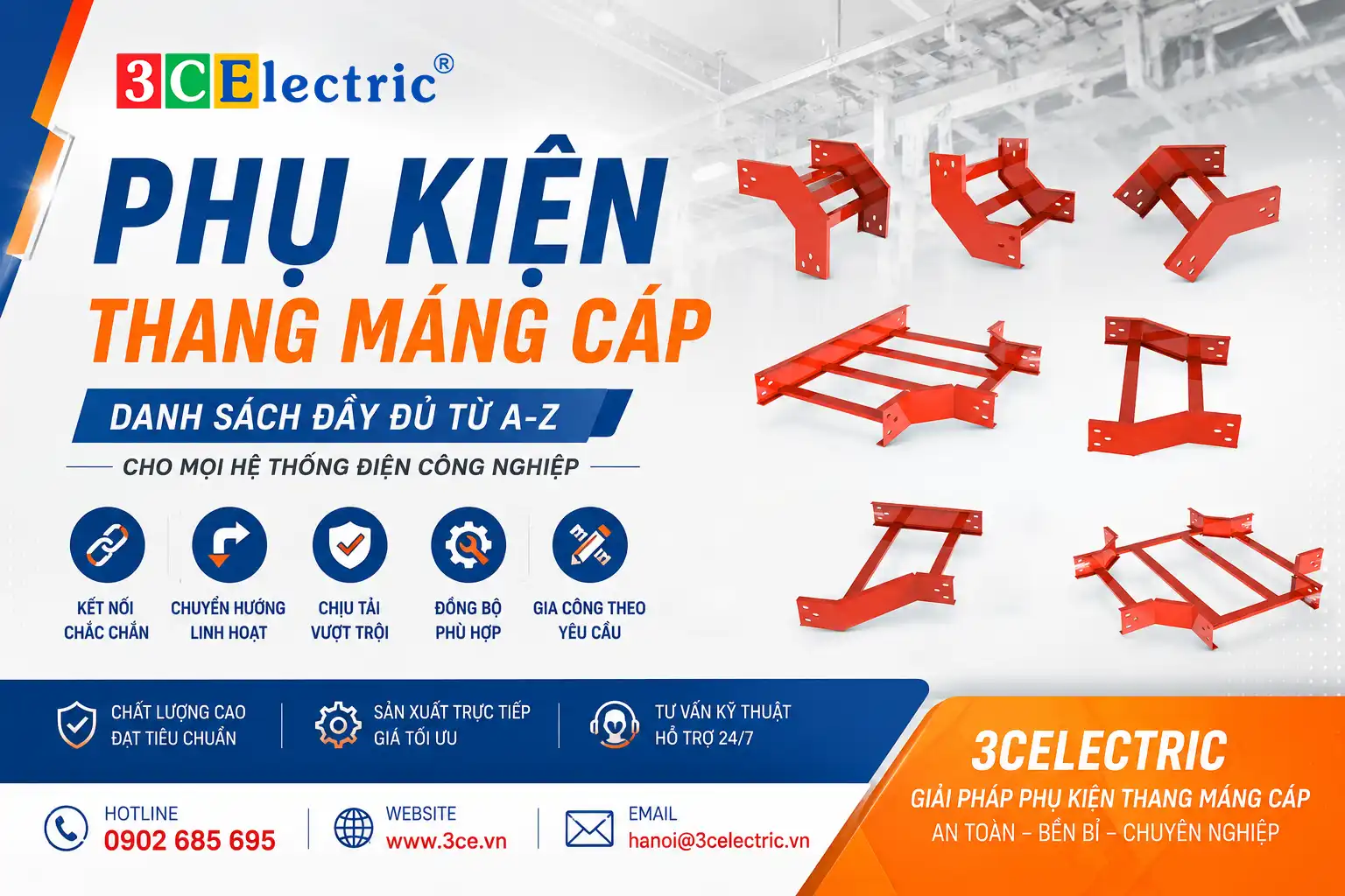 Phụ Kiện Thang Máng Cáp Gồm Những Gì?