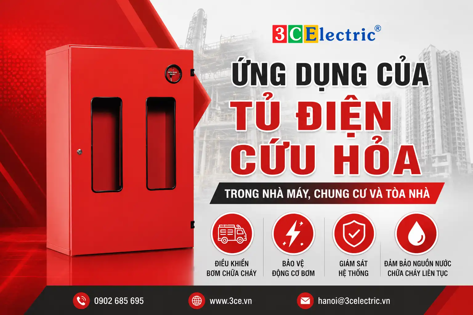 Ứng Dụng Của Tủ Điện Cứu Hỏa Trong Hệ Thống PCCC Hiện Đại