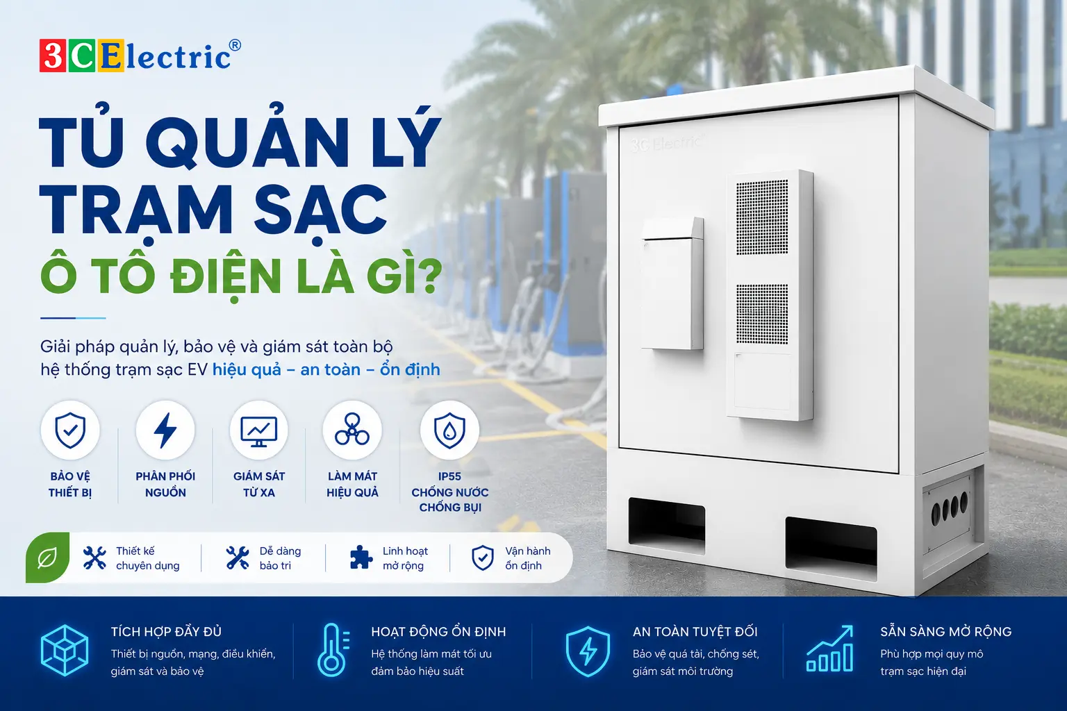 Tủ Quản Lý Trạm Sạc Ô Tô Điện Là Gì? Cấu Tạo Và Vai Trò