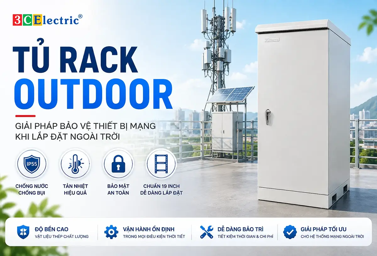 tủ rack outdoor 3CElectric sản xuất tủ rack outdoor 3CElectric sản xuất