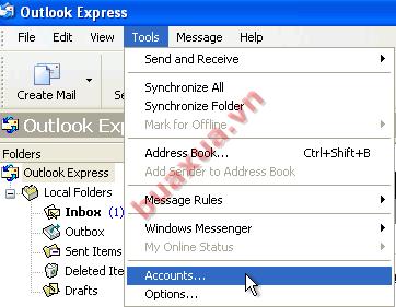 Cách sao lưu dữ liệu trong chương trình Outlook Express