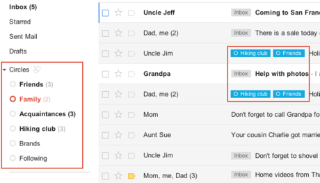 Google+ và Gmail tiếp tục được Google đổi mới