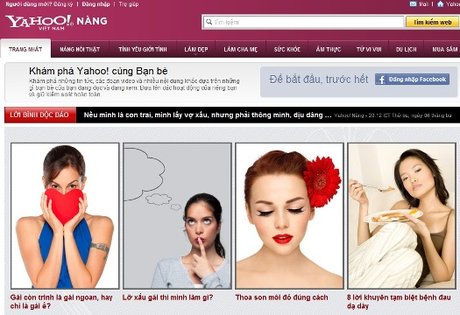 Yahoo! Nàng – website dành riêng cho phái đẹp
