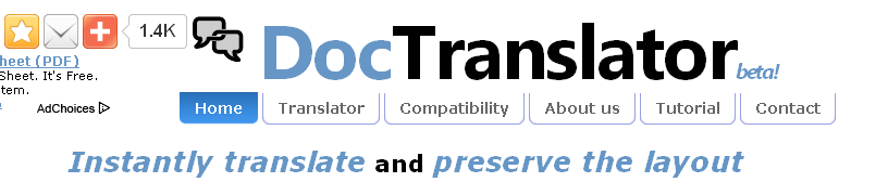 Dịch thuật tài liệu trực tuyến miễn phí với DocTranslator