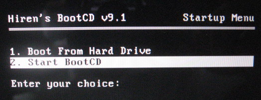 Dùng đĩa CD Hirent Boot reset mật khẩu máy tính